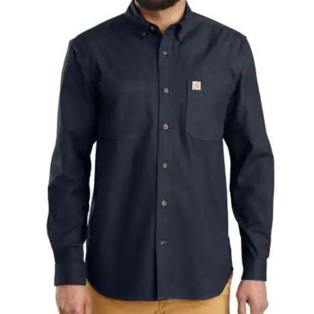 NWT RUGGED FLEX HAMILTON FLANNEL SOLID LONG-SLEEVE